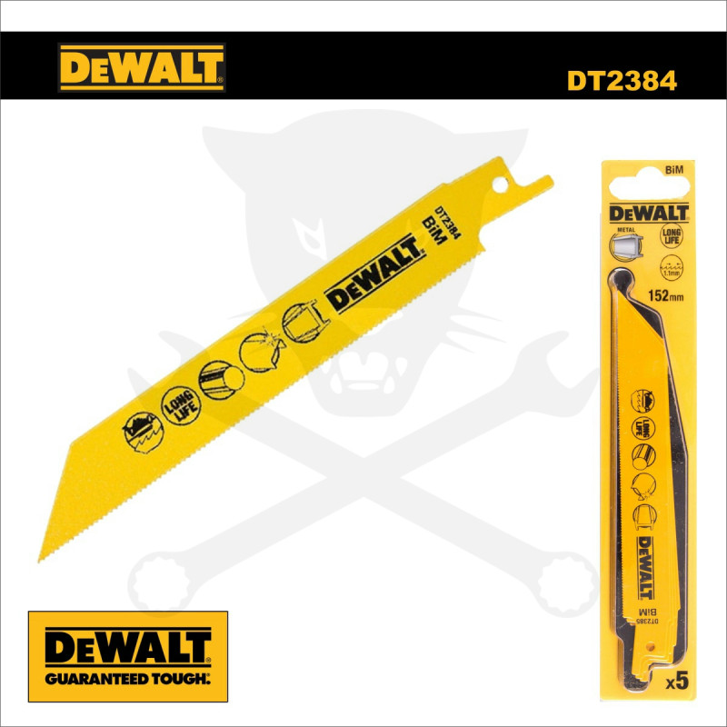 Fűrészlap kardfűrészhez, fémre 152 mm 1.4 T - 5db - DeWalt