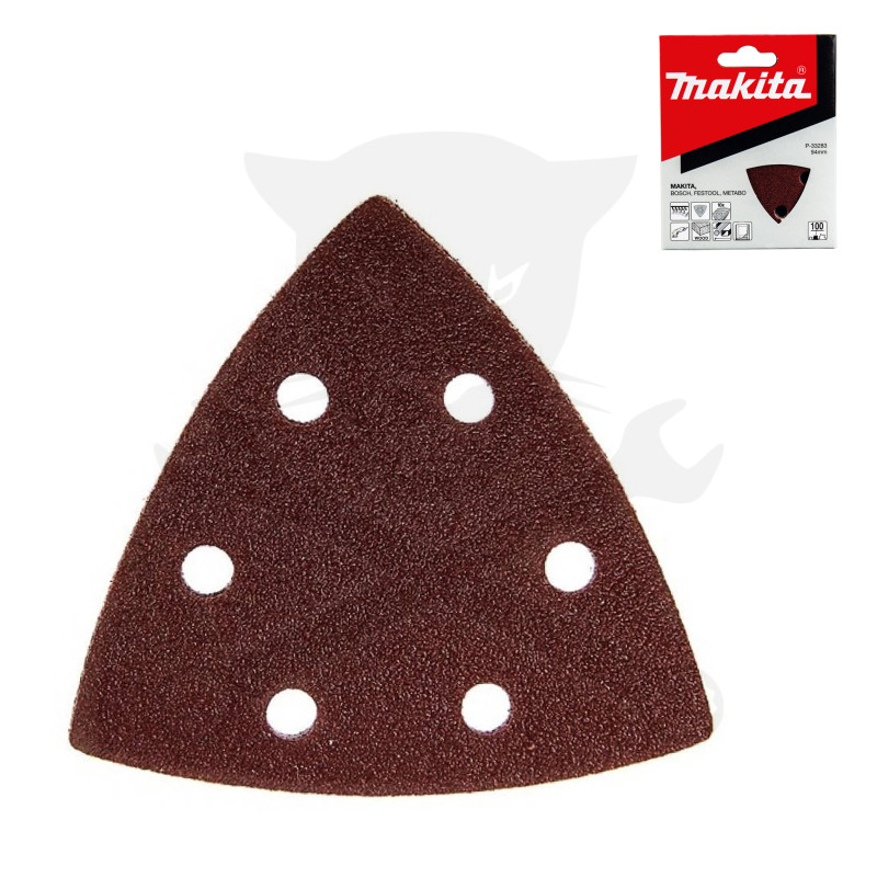 Multigéphez csiszolópapír 93x93 mm K100 6 lyukú 10 db Long Life- Makita