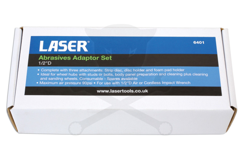 Légkulcs adapter készlet Csiszoló fejekkel kompletten 4 db-os  - Laser