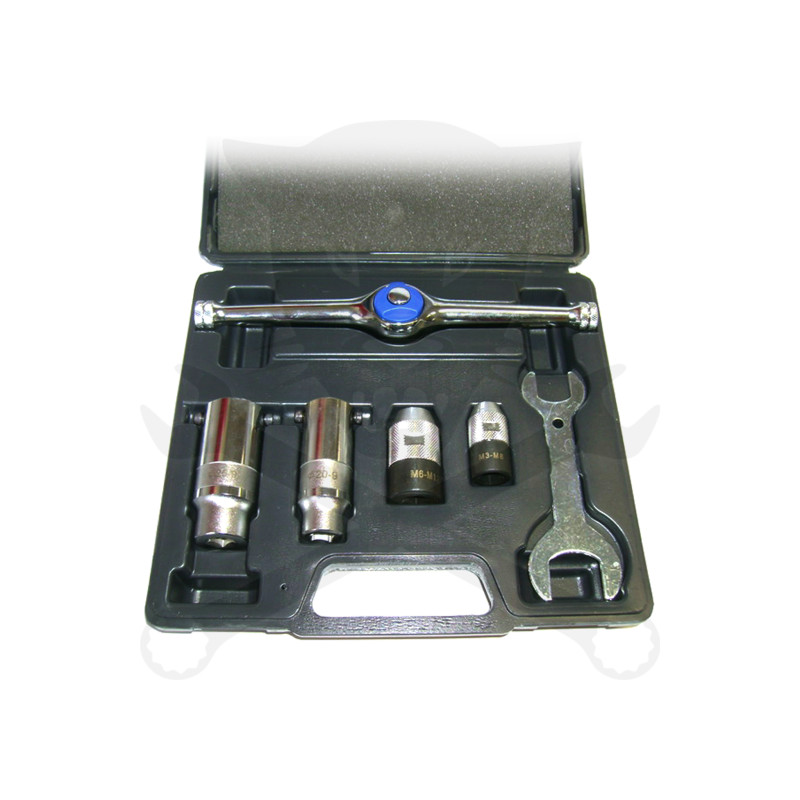 Menetfúró hajtóvasak készletben + racsnis hajtószár