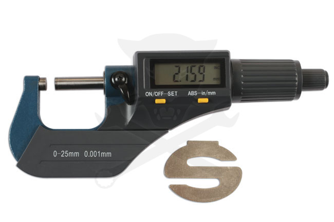 Mikrométer  0-25 mm DIGITÁLIS - 0.001 - Laser Tools