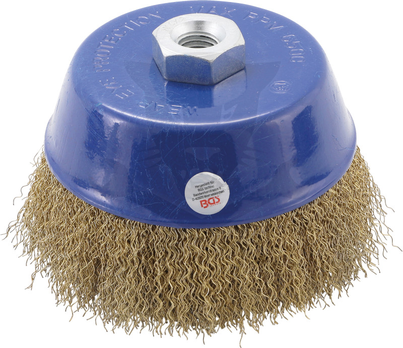 Drótcsiszoló fazékkefe 125 mm Acél  M14  x 2.0 menet - sarokcsiszolóhoz
