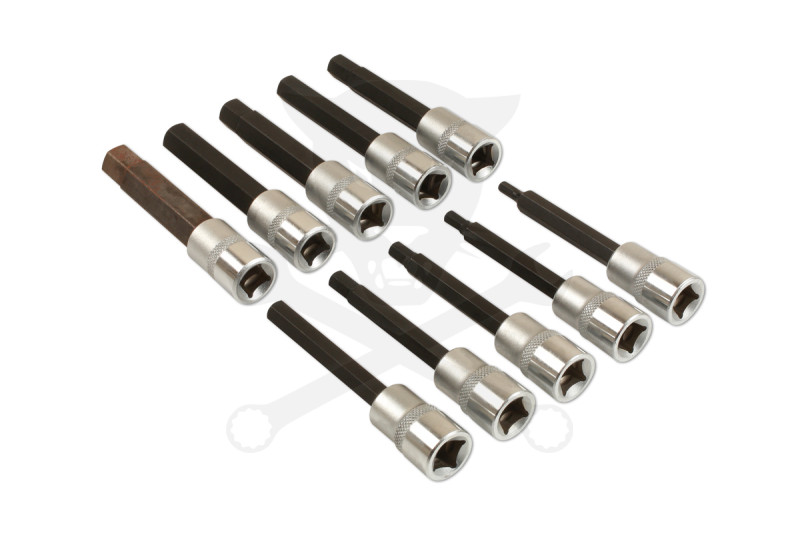 Rátűzőkulcs készlet 3/8" imbusz, hossz. 4-13 mm