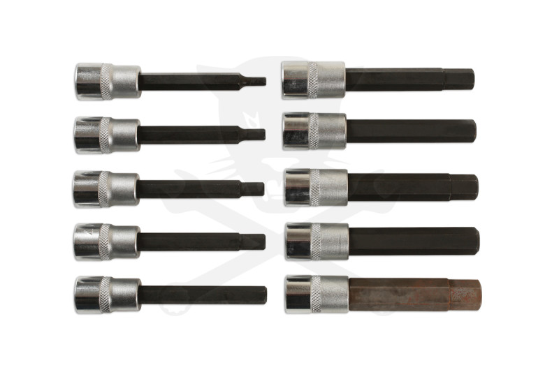 Rátűzőkulcs készlet 3/8" imbusz, hossz. 4-13 mm