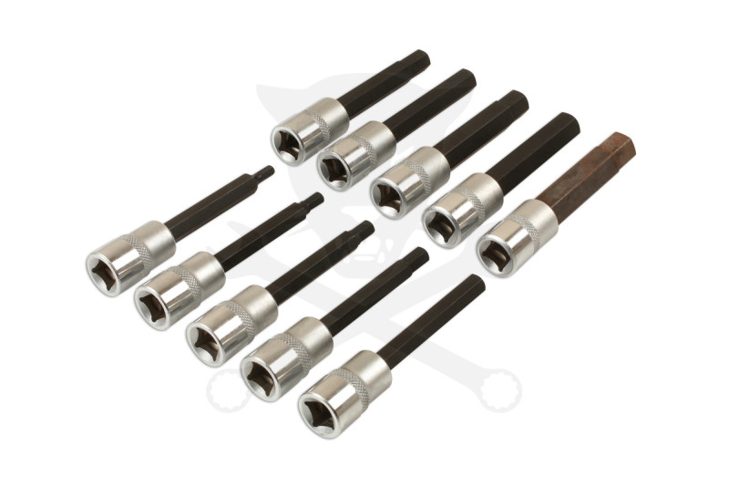 Rátűzőkulcs készlet 3/8" imbusz, hossz. 4-13 mm