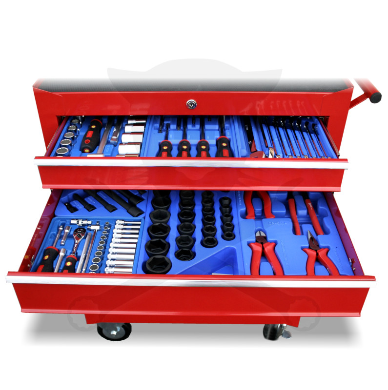 Szerszámos kocsi felszerelt 4. 115 db-os