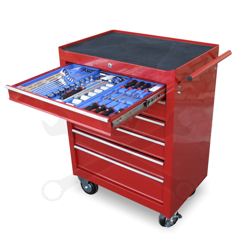 Szerszámos kocsi felszerelt  1. 47 db-os