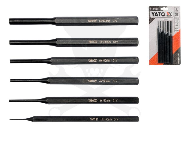 Csapkiütő készlet  6 db-os 150 mm - Yato