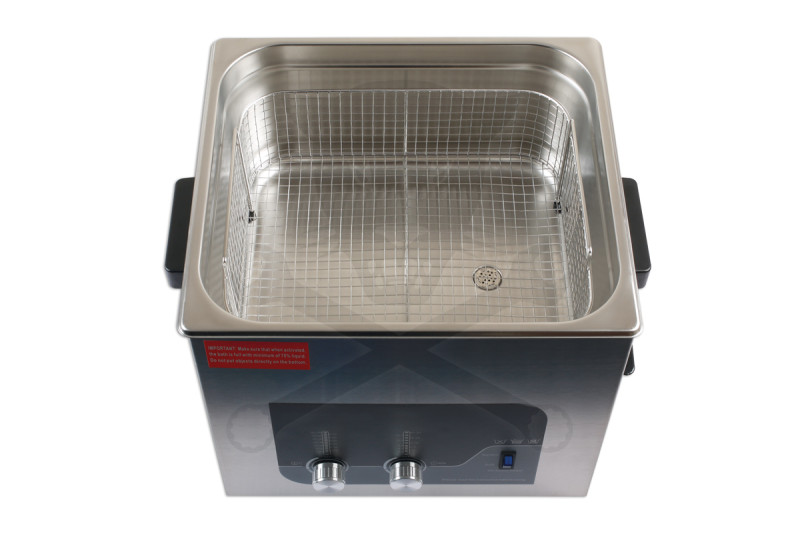 Ultrahangos tisztító berendezés 13 liter 300W + fűtés 400W - Laser