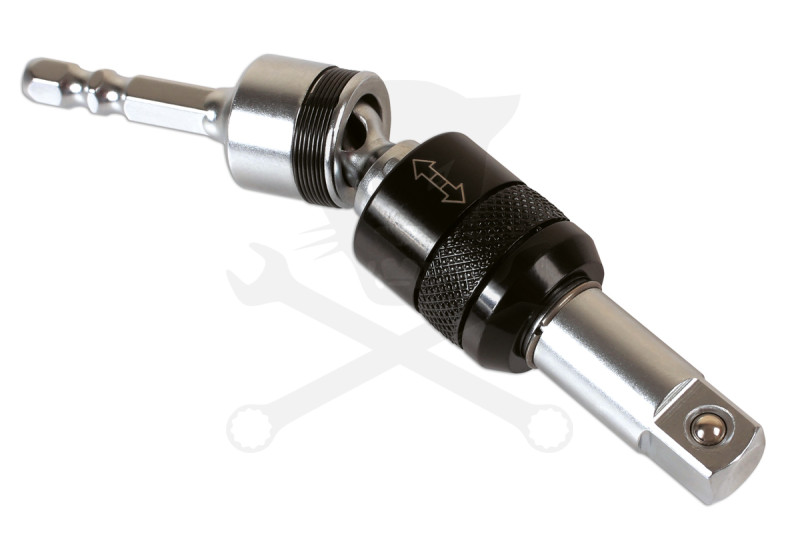 Crowa hajtószár 3/8" Fúrógépbe fogható Csuklós / Fix 2:1-ben - Laser