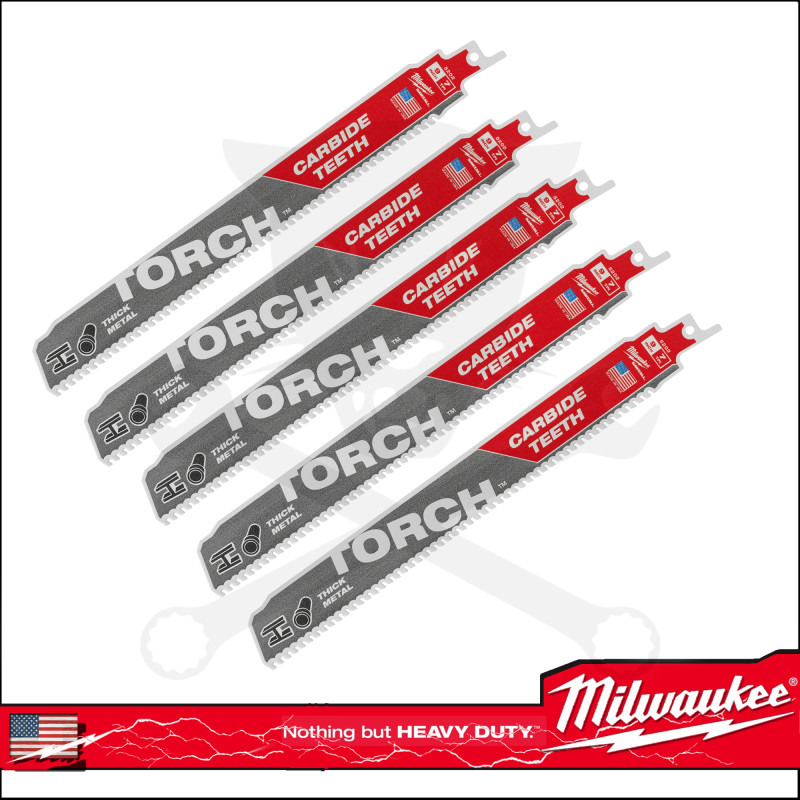 Fűrészlap kardfűrészhez, kemény fémre 230 mm TCT TORCH 5db - Milwaukee