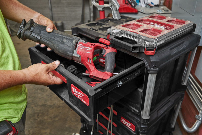 Packout - 2 fiókos tároló és szortimenter 560x410x360 mm Milwaukee