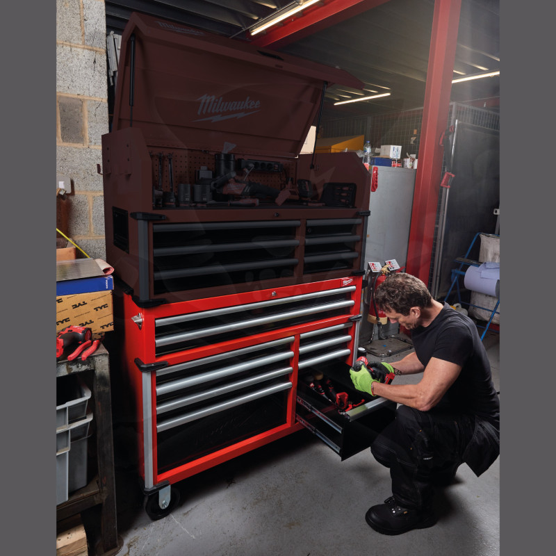 Szerszámos kocsi 10 fiókos - széles - alsórész - Milwaukee