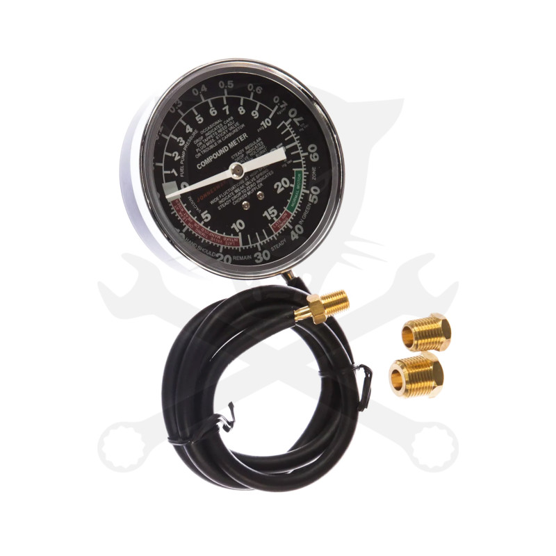 Vákuum mérő és AC pumpa mérő óra-manométer - Jonnesway