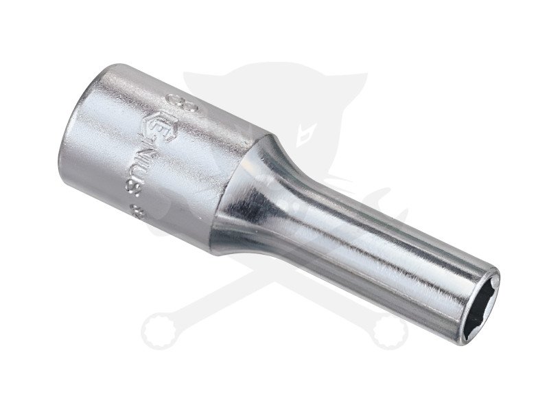 Dugókulcs - crowafej 3/8" 6 lap hosszú  6 mm Genius