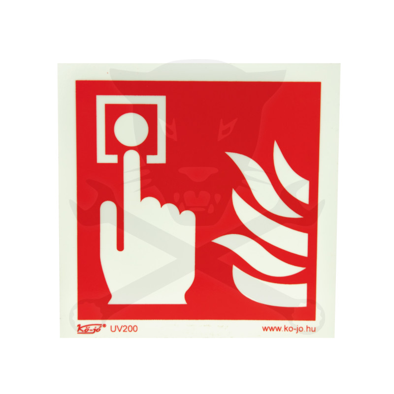 Tábla utánvilágítós öntapadós Kézi tűzjelző 150x150 UV200