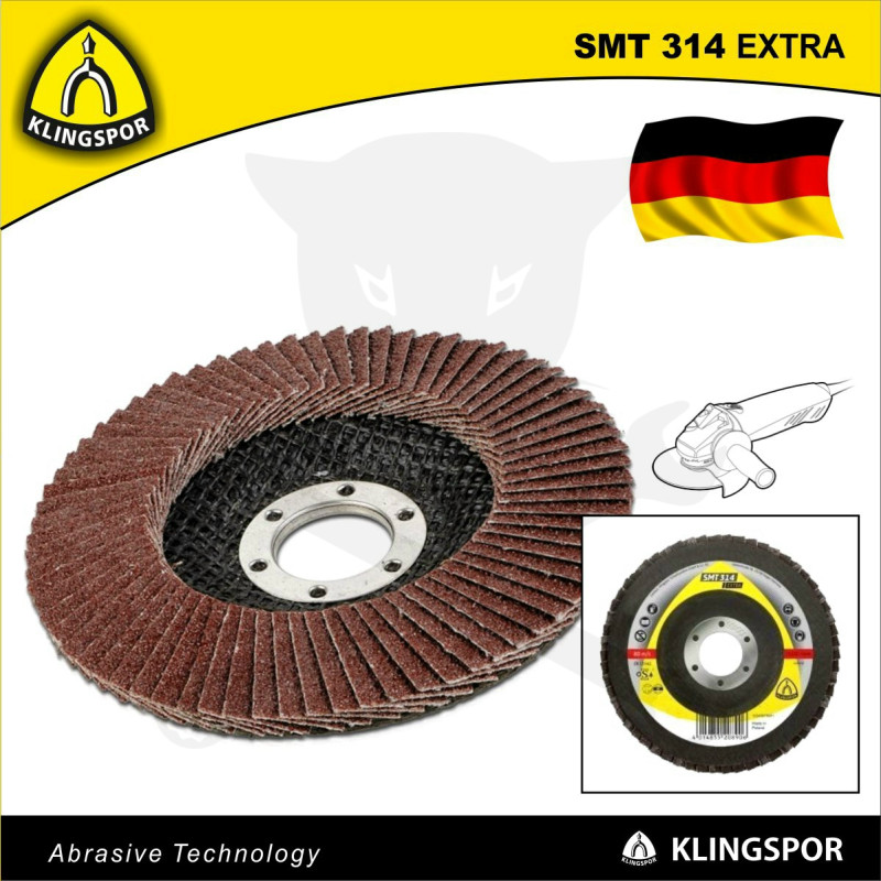 Csiszolótányér, lamellás 125 mm  P60 - acél és színesfém - Klingspor