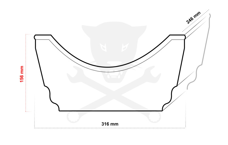 Olajleeresztő tálca  3 literes spec. teherautó tengelyvéghez