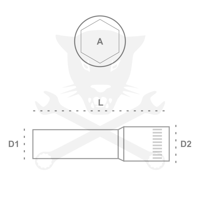 Dugókulcs - crowafej 1/4" 6 lap hosszú  4,5 mm Genius