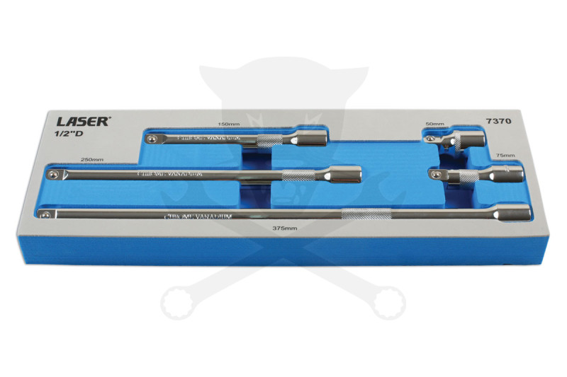 Toldószár készlet 1/2" - 5 db-os 50-75-150-250-375 mm - Tálcás