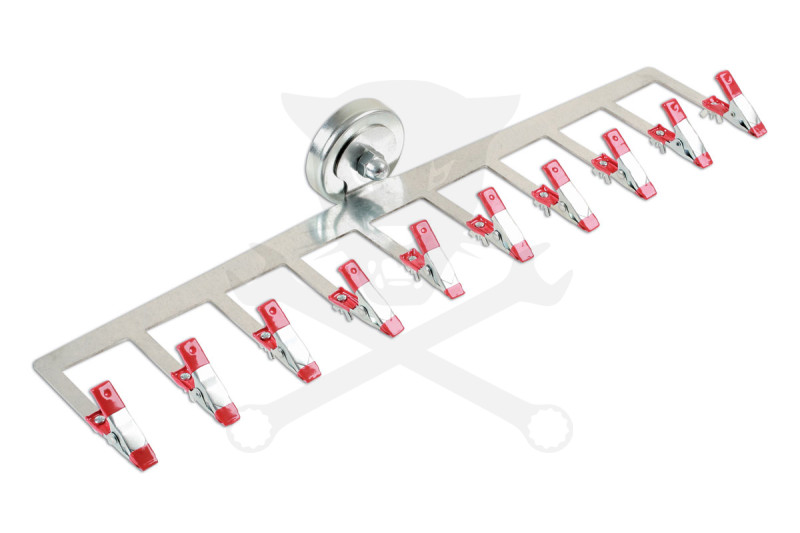 Mágneses 10 db-os csipeszes parkolószenzor fényező tartókonzol