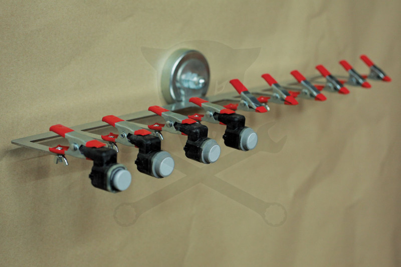 Mágneses 10 db-os csipeszes parkolószenzor fényező tartókonzol