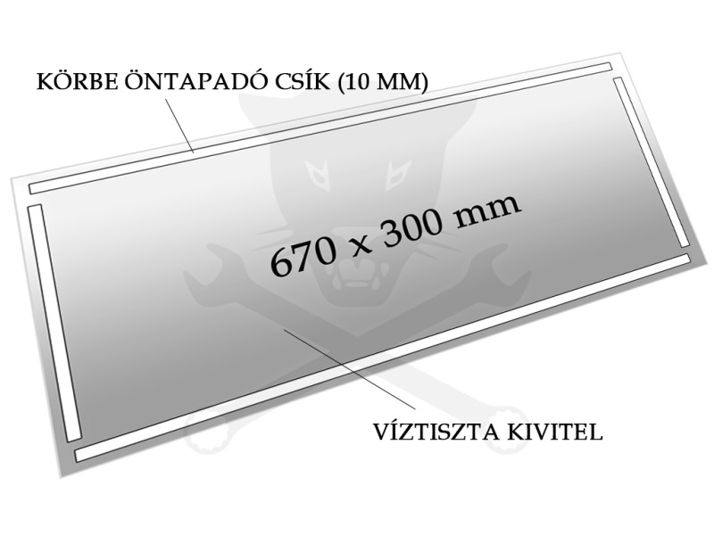 Homokfúvó szekrényhez fólia 990-hez 1 db-os ablakra