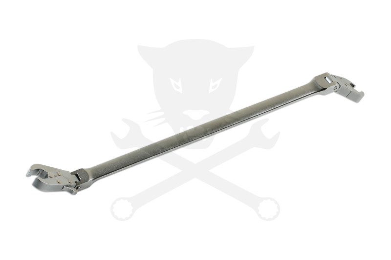 Fékcsőkulcs racsnis, kétoldali csuklós, extra hosszú 12 x 13 mm -Laser