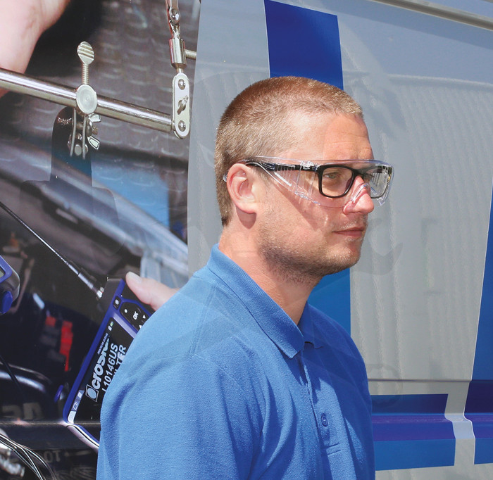 Védőszemüveg - VISITOR - víztiszta, oldalsó védelemmel EN 166 - Laser