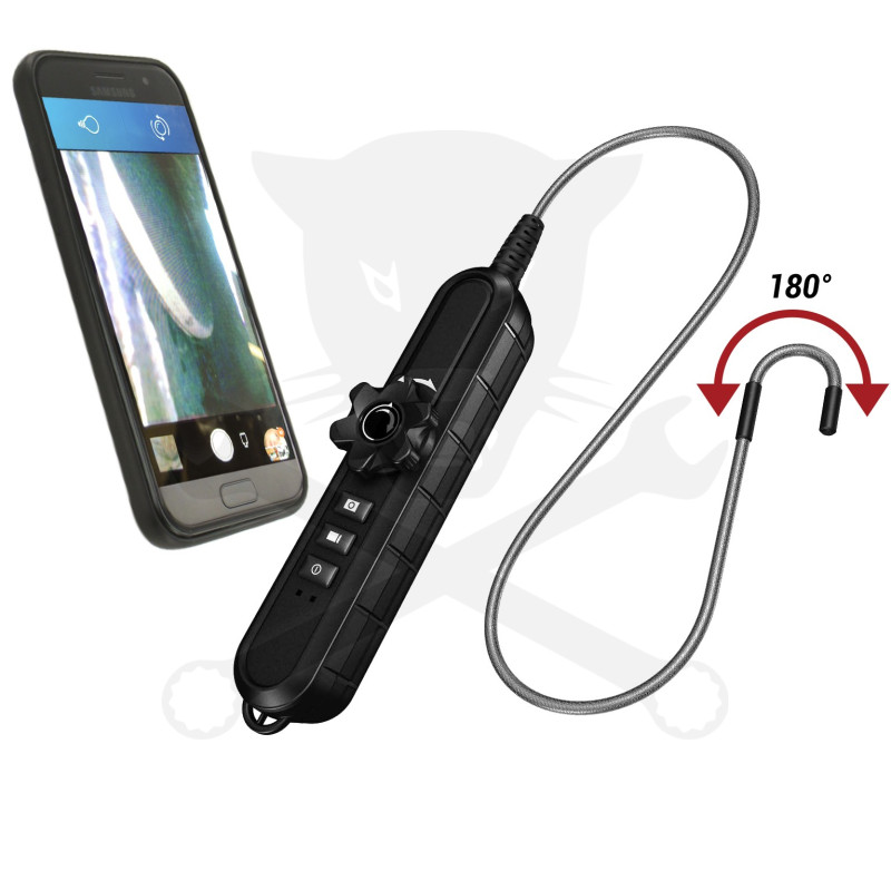 Videoszkóp - kijelző nélküli - WIFIs - 4.5 mm-es flexibilis 0-180 fok