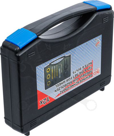 Menetfúró és menetmetsző készlet kerék-anyákhoz és kerék-tőcsavarokhoz BGS