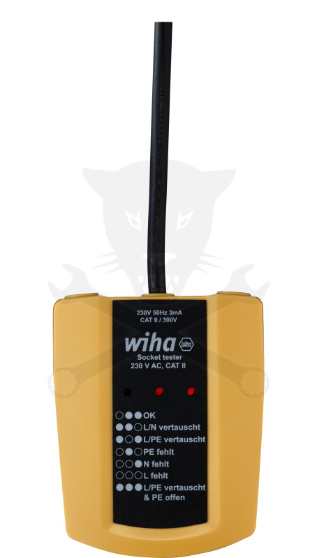 Hálózati aljzat teszter 230V AC - Wiha (SB25561)