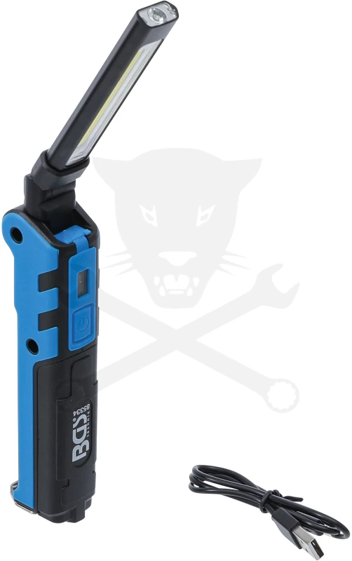 Szerelőlámpa hajlítható - akkumulátoros - COB-LED 5W - BGS