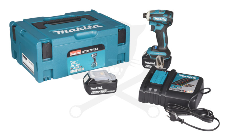 Ütvecsavarozó, akkus 18V  180Nm 1/4" 2x5.0 Ah Makita