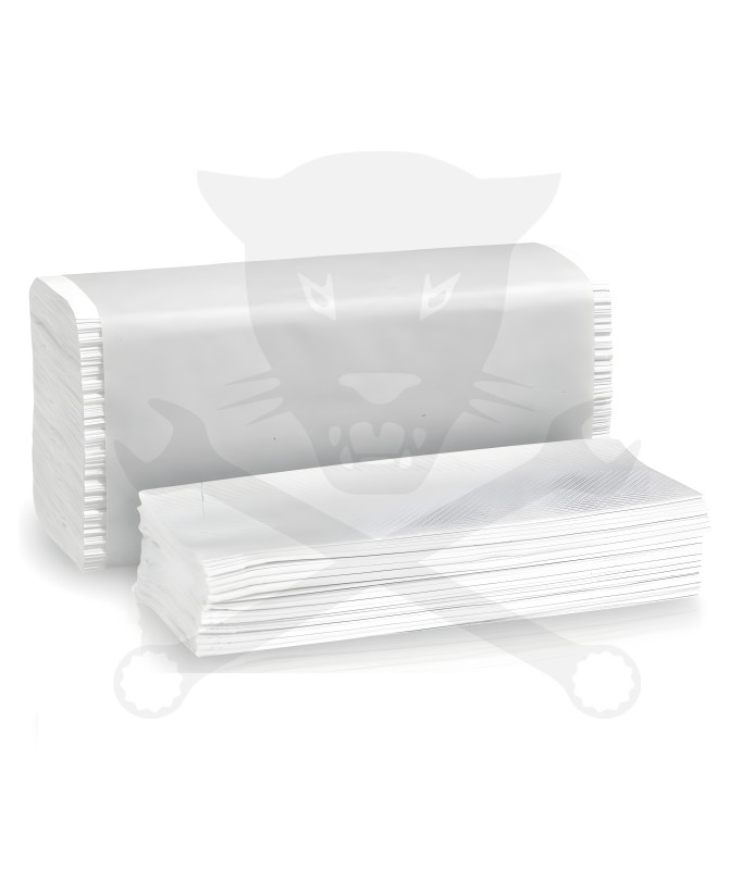 Papírtörlő "V" hajtogatott kéztörlő 2 rétegű fehér 20 csom / doboz