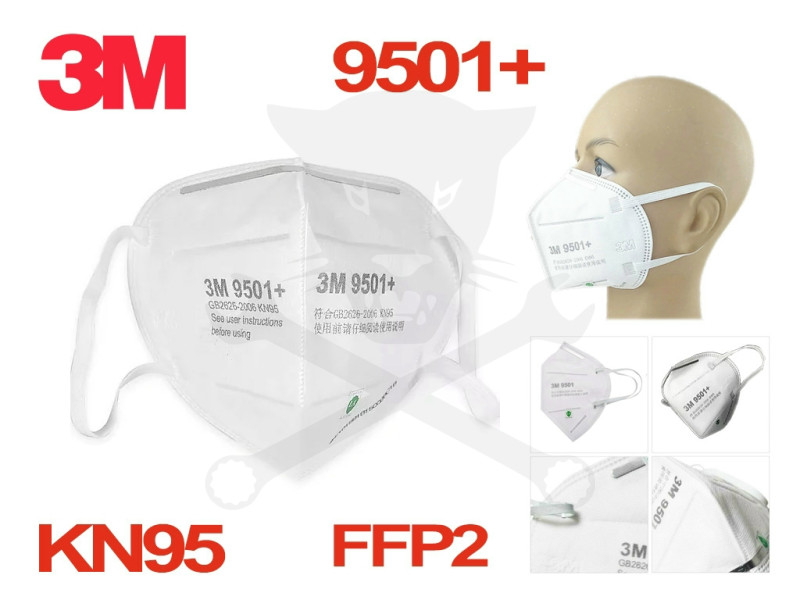 Arcmaszk - szájmaszk 3M - FFP2 - KN95 szelep nélkül - fülpánt  RAKTÁRON !