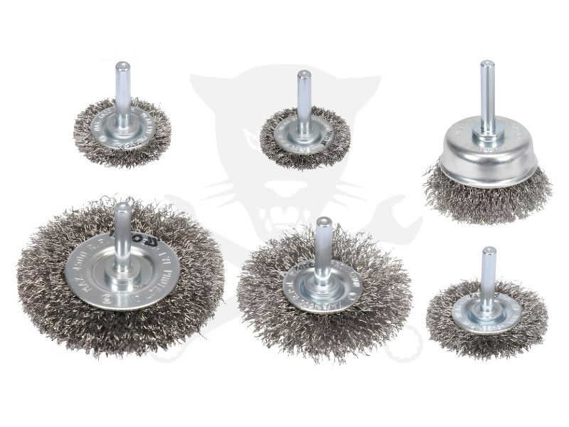 Drótkorong csapos körkefe  37-75 mm-es acél szálak réz bevonat 6 db-os