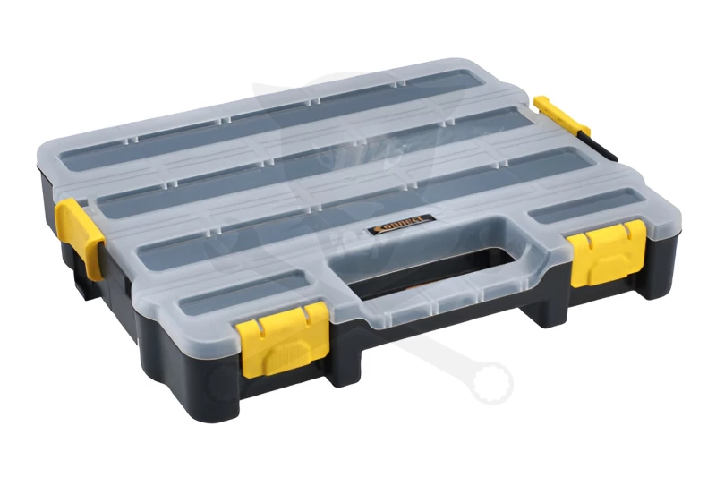 Szortimenter tárolódoboz variálható rekeszek 380x270x60 mm - Connect