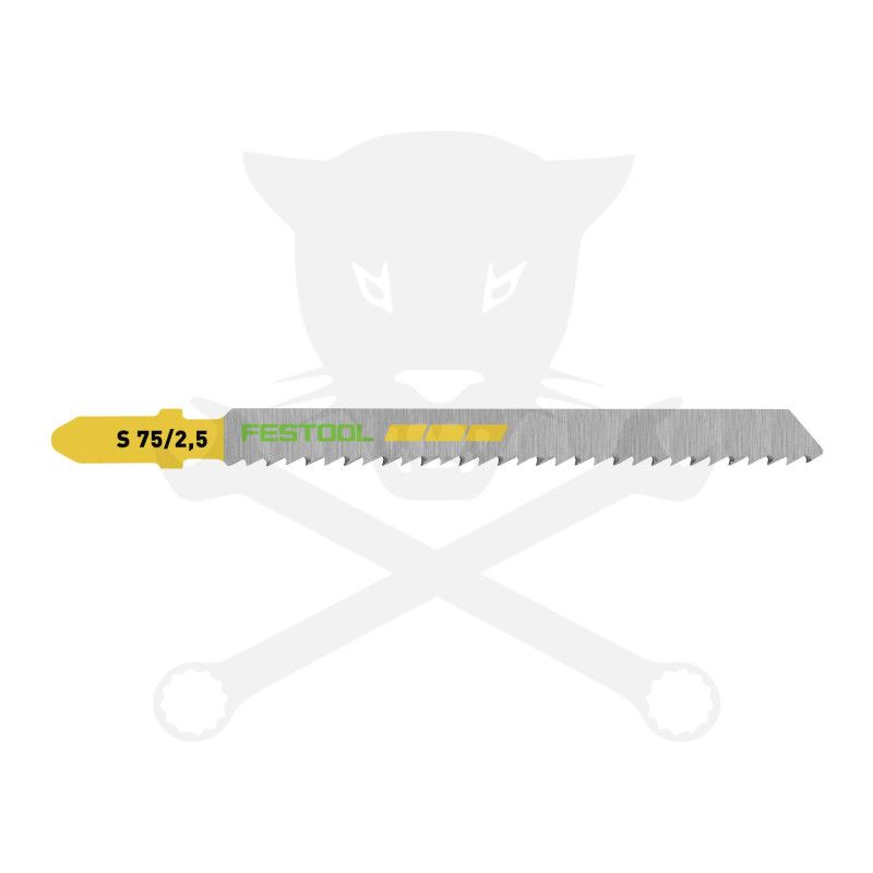 Fűrészlap dekopírfűrészhez, fára  75 mm S 75/2,5/25 - 25db - Festool