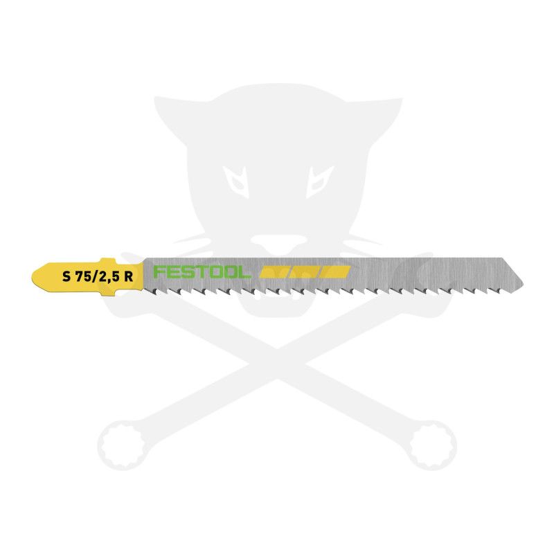 Fűrészlap dekopírfűrészhez, fára  75 mm S 75/2,5 R/5 - 5db - Festool