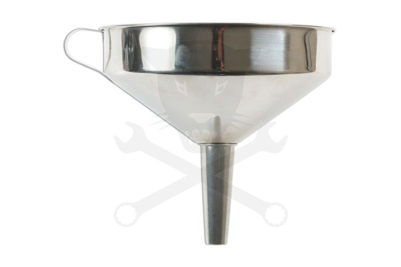 Rozsdamentes tölcsér szűrővel - 200 mm x 20 mm