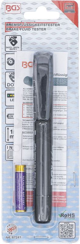 Fékolaj teszter 4 ledes profi DOT 3 - DOT 4 - DOT 5.1