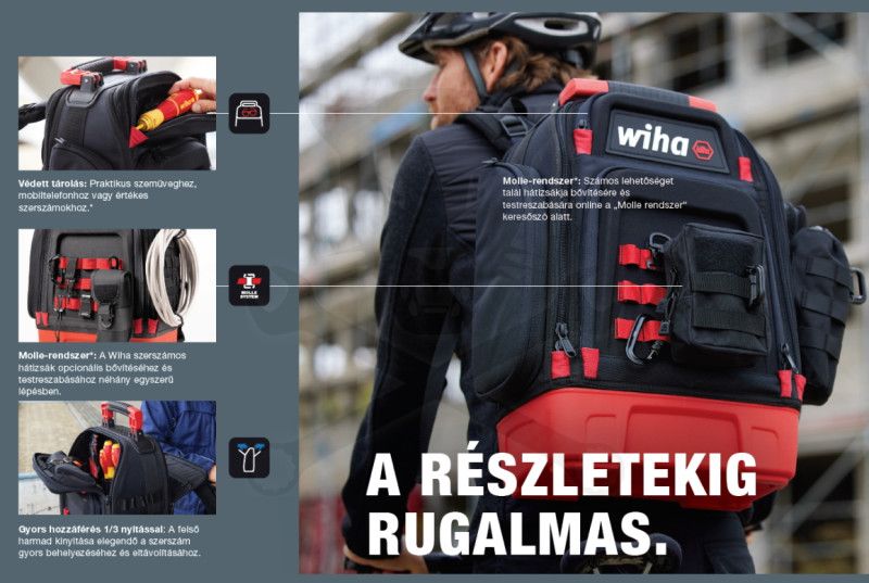 Villanyszerelő hátizsák készlet 28 részes L-es - Wiha (930030602)