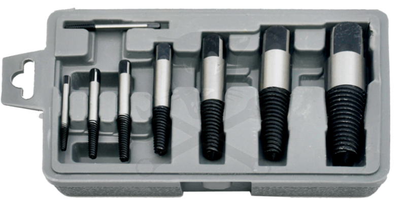 Csavarkiszedő - törtcsavar kihajtó készlet - balos - M3-M50 8 db-os
