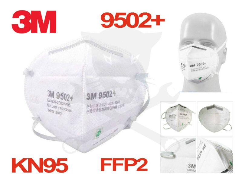 Arcmaszk - szájmaszk 3M - FFP2 - KN95 szelep nélkül - fejpánt  RAKTÁRON !