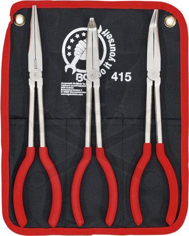 Fogó telefon egyenes-hajlított 3 db-os készlet