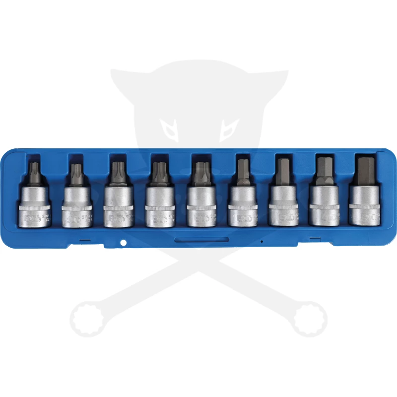 Rátűzőkulcs - crowa+bit készlet 3/4"torx 9 db-os - BGS