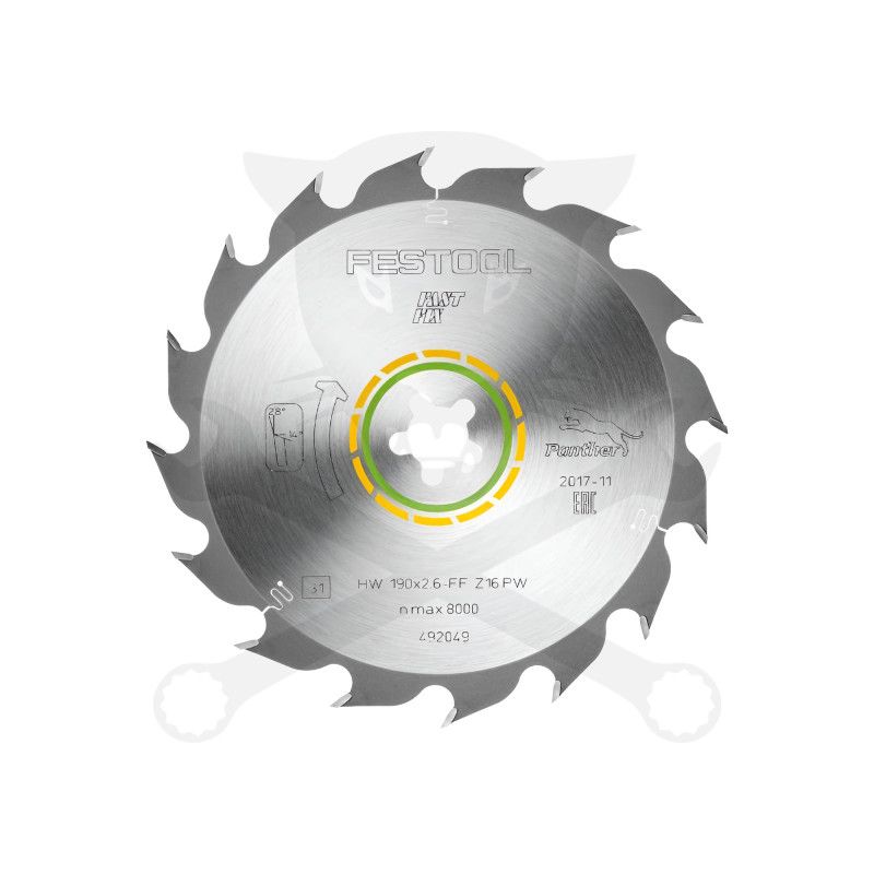 Körfűrészlap, keményfémlapkás fához 190x2.6 mm FF PW16 - Festool