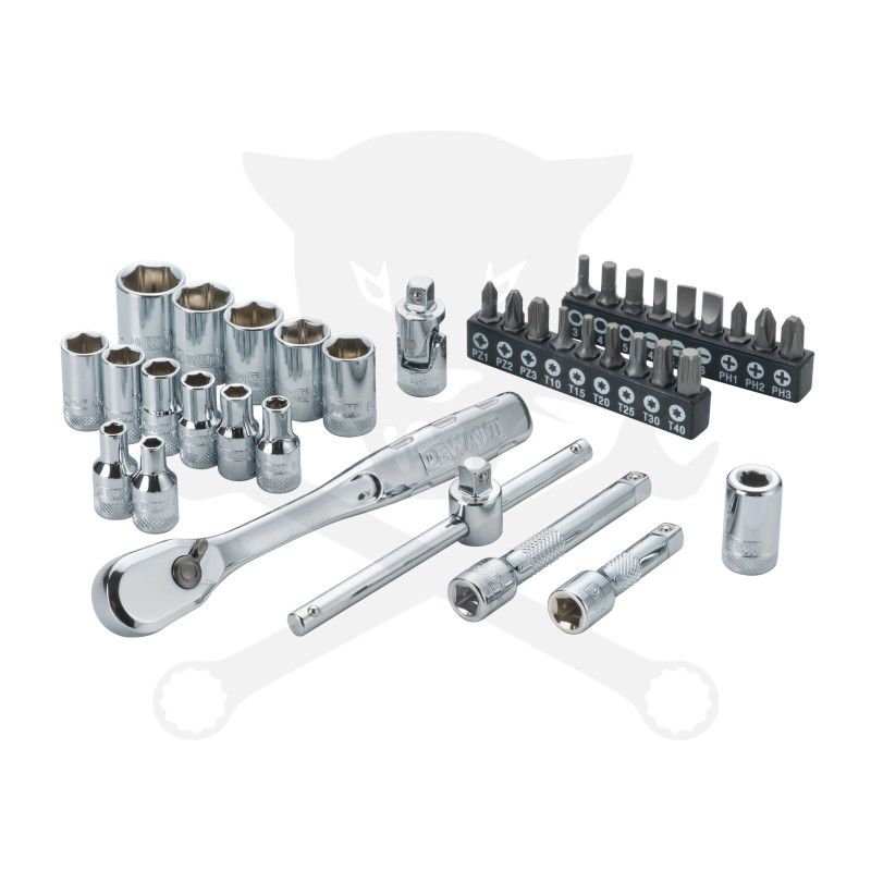 Dugókulcs - crowafej készlet 1/4" 6 lap 4-14 mm 37 db-os