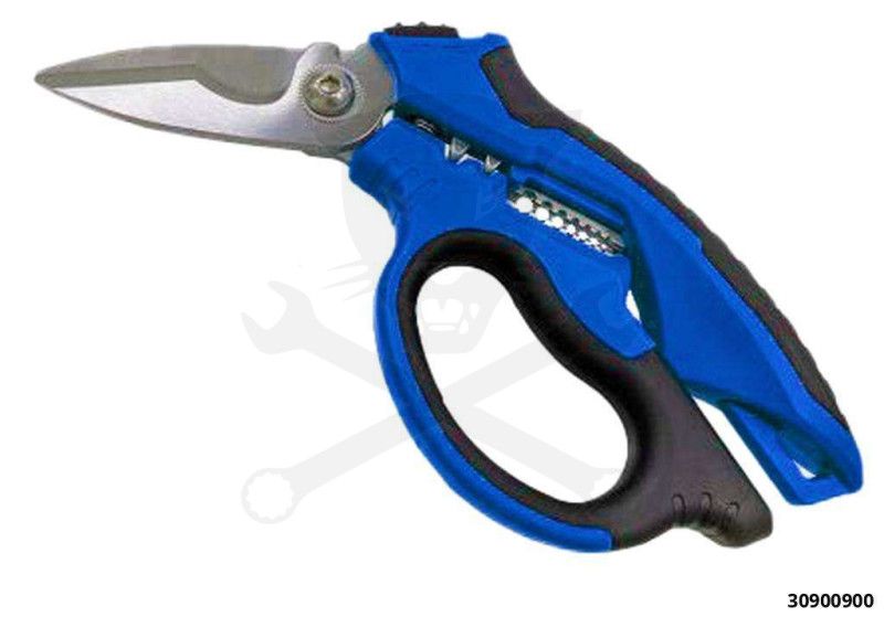 Olló rozsdamentes 5:1-ben: Olló+kábelvágó+huzalvágó+blankoló+saruzó